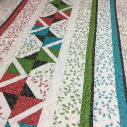 Handmade Throw Quilt Modern - thumbnail 2