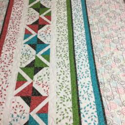 Handmade Throw Quilt Modern - thumbnail 3