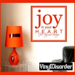 Joy in Your Heart - Vinyl Wall Decal Quotes Sticker Hj001Joyinviet - thumbnail 1