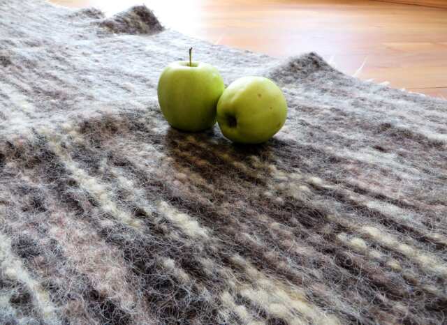 Handmade Wool Blanket King Size Woven Bed Cover, Boho Throw - 200x180cm - image 1