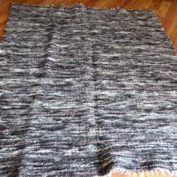 Handmade Wool Blanket King Size Woven Bed Cover, Boho Throw - 200x180cm - thumbnail 2