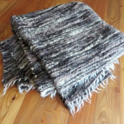 Handmade Wool Blanket King Size Woven Bed Cover, Boho Throw - 200x180cm - thumbnail 4