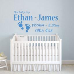 Our Baby Girl/Boy - Personalised Nursery Wall Sticker Vinyl Decal - thumbnail 2