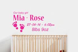 Our Baby Girl/Boy - Personalised Nursery Wall Sticker Vinyl Decal - thumbnail 1