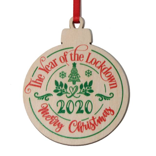 The Year Of The Lockdown 2020 - Merry Christmas Decoration Gift Tag - image 1