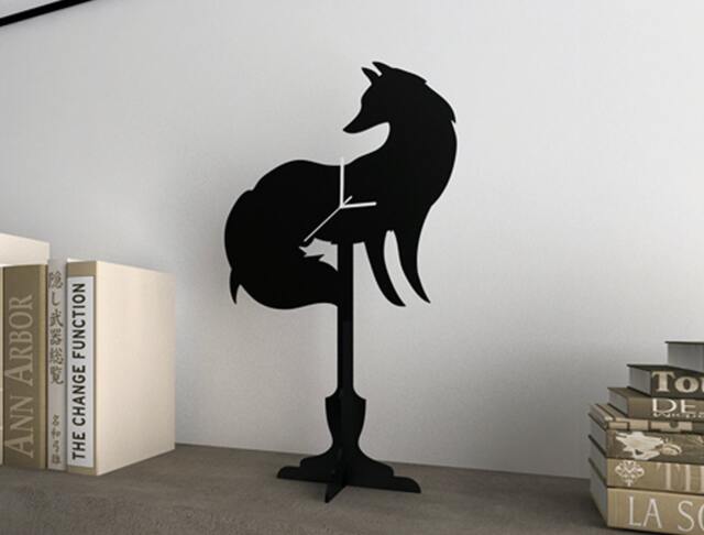 Fox Kids Cartoon - Silhouette Table Clock - image 1