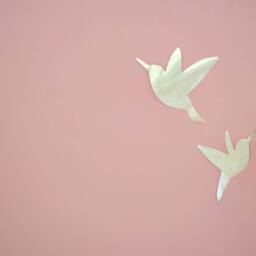Brass Hummingbirds, Boho Wall Decoration - thumbnail 2