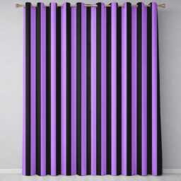 Purple Black Wavy Stripe Abstract Seamless Pattern Readymade Eyelet Ring Top Thermal 100% Blackout Curtains - thumbnail 2