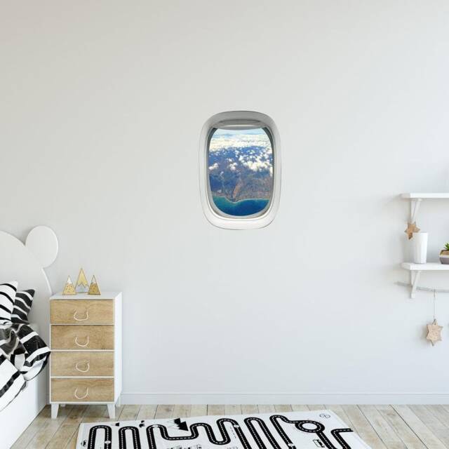 Pilot Gifts For Men, Airplane Window Wall Decal, Cling - Vwaq Pw31 - image 1