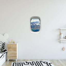 Pilot Gifts For Men, Airplane Window Wall Decal, Cling - Vwaq Pw31 - thumbnail 1