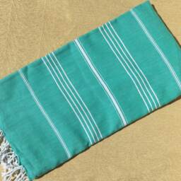 Turkish Cotton Beach Towel Lightweight Peshtamal Bath Towel - 39.5x71 - thumbnail 4
