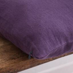 Linen Pillow Cover - Square Pillow Cover Softened Case Zipper Stylish Organic - thumbnail 2