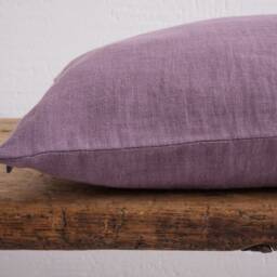 Linen Pillow Cover - Square Pillow Cover Softened Case Zipper Stylish Organic - thumbnail 3