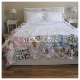 Textured Oversize King Bedding, Duvet Cover 120X98 120 X 120, Palatial 118X114, Texture Patchwork Shabby Chic Bedding Queen - thumbnail 3