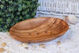 Soap Dish Oval Big Made Of Olive Wood - thumbnail 1