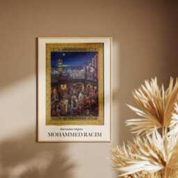 Mohammed Racim Art Print Algerian Artist, Colourful Wall - thumbnail 2