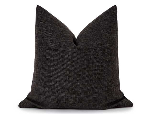 Charcoal Gray Pillow Cover Cozy Chic Euro Sham, Basket Weave - image 1