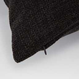 Charcoal Gray Pillow Cover Cozy Chic Euro Sham, Basket Weave - thumbnail 3