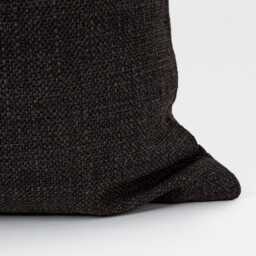 Charcoal Gray Pillow Cover Cozy Chic Euro Sham, Basket Weave - thumbnail 2