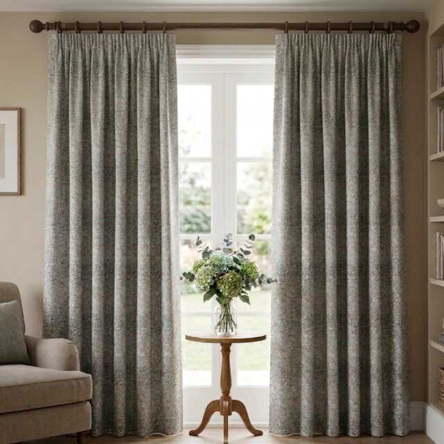 Custom Made William Morris Willow Bough Mist Blackout/Lining Curtains 3 - image 1
