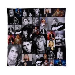 Kurt Cobain Celebrity Montage Fleece Throw Blanket - 150cm X Large Made in England - thumbnail 2
