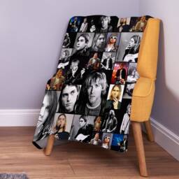 Kurt Cobain Celebrity Montage Fleece Throw Blanket - 150cm X Large Made in England - thumbnail 3