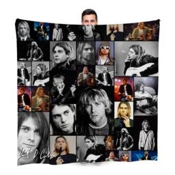 Kurt Cobain Celebrity Montage Fleece Throw Blanket - 150cm X Large Made in England - thumbnail 1