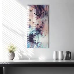 Abstract Image Large Wall Clock, Pink Horizontal Clock, Abstraction Unique Wall Modern Clock - thumbnail 2