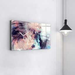 Abstract Image Large Wall Clock, Pink Horizontal Clock, Abstraction Unique Wall Modern Clock