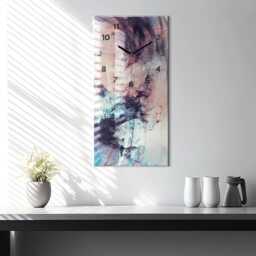 Abstract Image Large Wall Clock, Pink Horizontal Clock, Abstraction Unique Wall Modern Clock - thumbnail 2