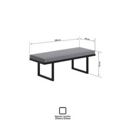 Edan Modern Bench/Seat in The Hall Living Room Bedroom Different Sizes & Colors Strong Metal Frame Hand Made Poland - thumbnail 3