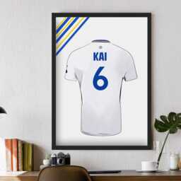 Leeds Personalised Football Shirt 2024-25 Name Print United Gift - Poster Home Decor Custom Art Frames For Him Boy Dad Son Granddad - thumbnail 3