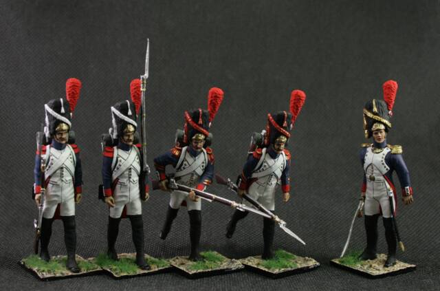 Tin Soldier 54 Mm Set Of Tin Soldiers Napoleon 1812. Foot Grenadiers The Old Imperial Guard. France 1812 Historical Miniature Napoleonic - image 1