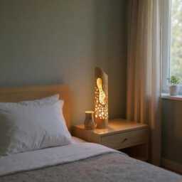 Handmade Bamboo Table Lamp Japanese Zen Decor - thumbnail 4