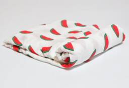 Organic Bamboo Watermelon Muslin Baby Swaddle Blanket