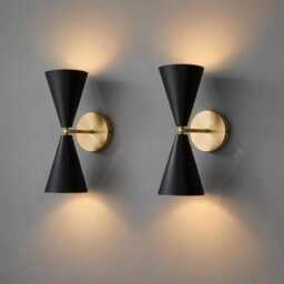 Mid Century Italian Brass Wall Sconce, Modern Perforated Light Fixture - thumbnail 3