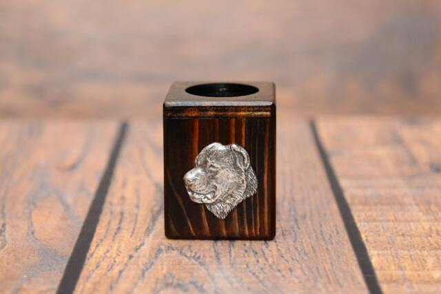 Central Asian Shepherd Dog - Wooden Candlestick With Dog, Souvenir, Decoration, Limited Edition, Collection - image 1