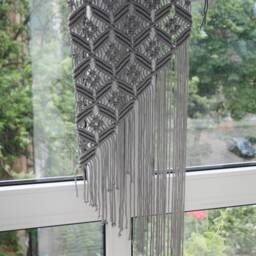 Small Macrame Wall Hanging Modern Boho Tapestry Decor - thumbnail 4