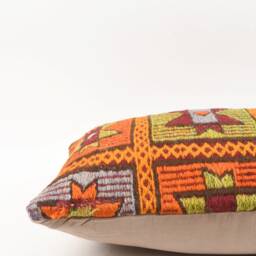 Handwoven Kilim Pillow Cover 16x24 Turkish Bohemian Throw - thumbnail 4