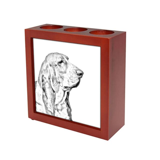 Basset Hound - Wooden Stand For Candles/Pens With The Image Of A Dog New Collection - image 1