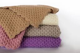 Soft Alpaca Wool Baby Blanket, Handmade Knit Throw, Christening Gift