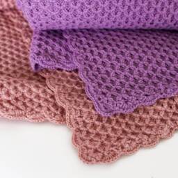 Soft Alpaca Wool Baby Blanket, Handmade Knit Throw, Christening Gift - thumbnail 2
