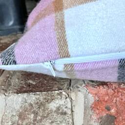 1462. Rose Pink Brushed Cotton Tartan Cushion Cover, Various Sizes - thumbnail 2