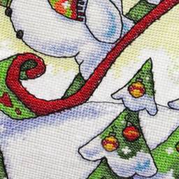 Embroidered Christmas Stockings Personalized Xmas Stocking With Embroidered Snowmen Handmade Cross-Stitched New Year's Dekor Made To Order - thumbnail 3