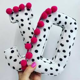 Dalmatian Decor Fabric Letters Nursery Christening Gift Wall Art - thumbnail 3