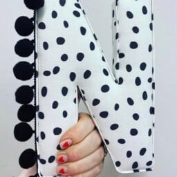 Dalmatian Decor Fabric Letters Nursery Christening Gift Wall Art - thumbnail 2
