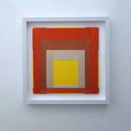 Nested Hues 3, Weaving Textile, Modern Handmade, Wall Hanging, Fiber Art, Home Decoration, Textile Framed Art - thumbnail 2
