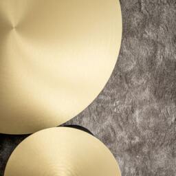 Kopar Round Brushed Brass Dining Table D98 - thumbnail 3