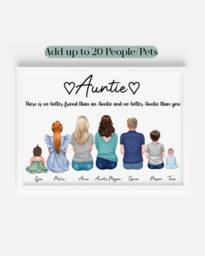 Personalised Auntie Print, Gift For Auntie, Birthday Gift, Christmas From Niece, Nephew - thumbnail 1