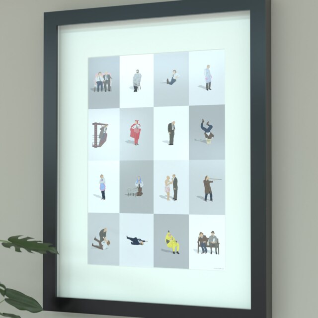 Bottom Tv Show Illustrated Print - Classic British Comedy Artwork - image 1